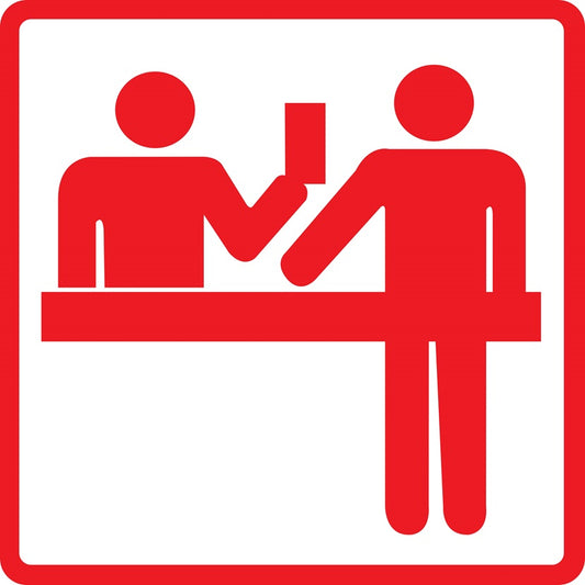 Gebäude Aufkleber Piktogramme "Reception" 5-30 cm  LO-PIKTO4500-14