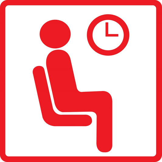 Gebäude Aufkleber Piktogramme "Wartebereich" 5-30 cm  LO-PIKTO4600-14