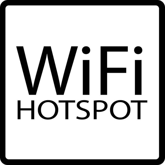 Gebäude Aufkleber Piktogramme "Free WiFi Hotspot" 5-30 cm  LO-PIKTO5250-88