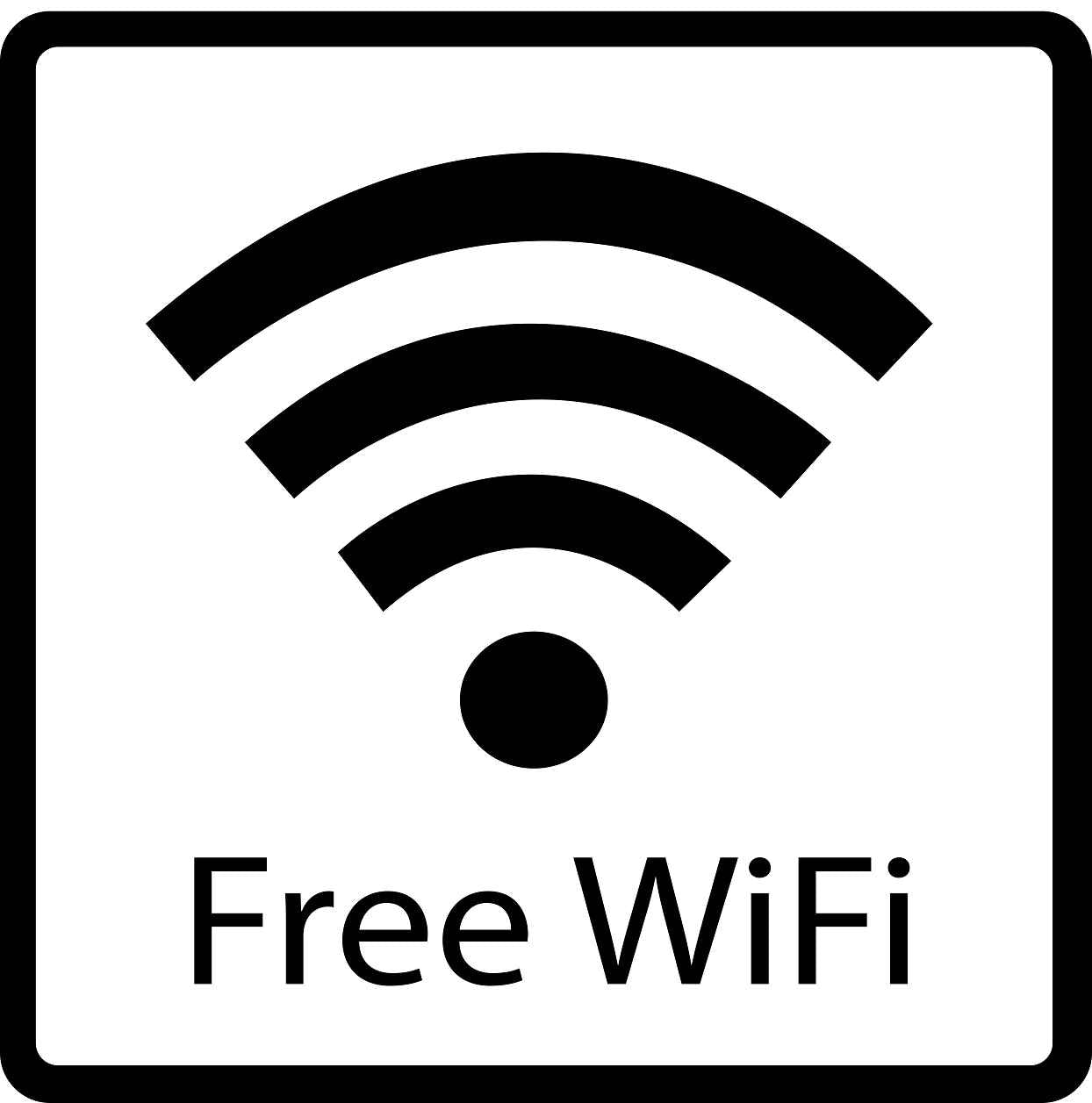 Gebäude Aufkleber Piktogramme "Free WiFi" 5-30 cm  LO-PIKTO5260-88