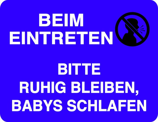 Bitte nicht stören Aufkleber "Beim Eintreten" LO-QUIETZONE-H-10100-44