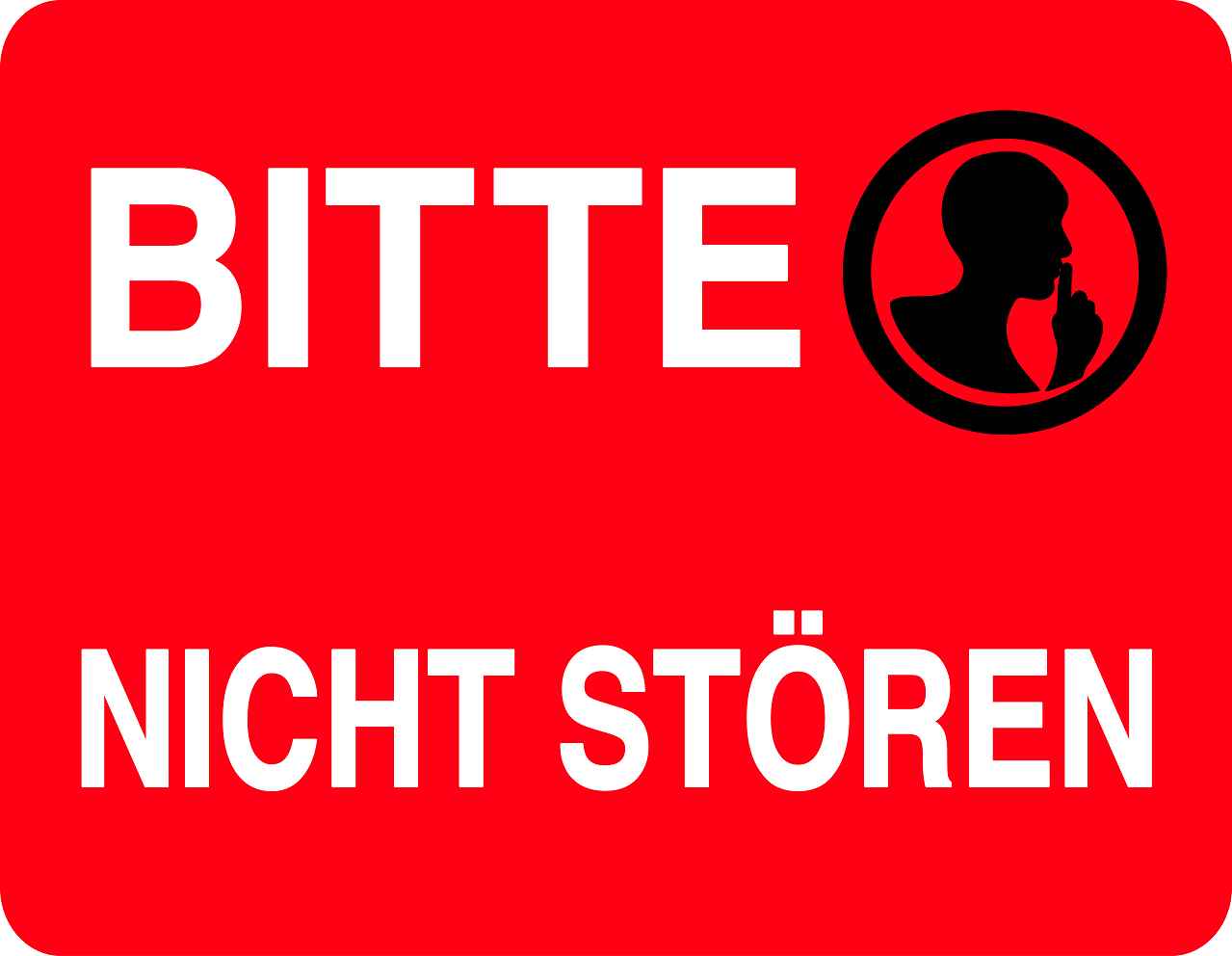 Ruhezone Aufkleber "BITTE NICHT STÖREN" 20-60cm LO-QUIETZONE-H-10200-14