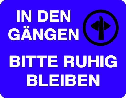 Bitte nicht stören Aufkleber "In den Gängen bitte ruhig bleiben" LO-QUIETZONE-H-11300-44