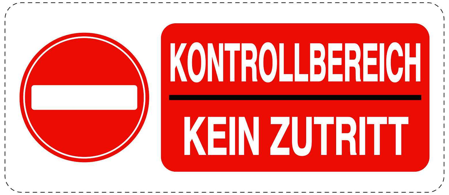 Betreten verboten - Video überwacht "Kontrollbereich Kein Zutritt" 10-40 cm LO-RESTRICT-1160