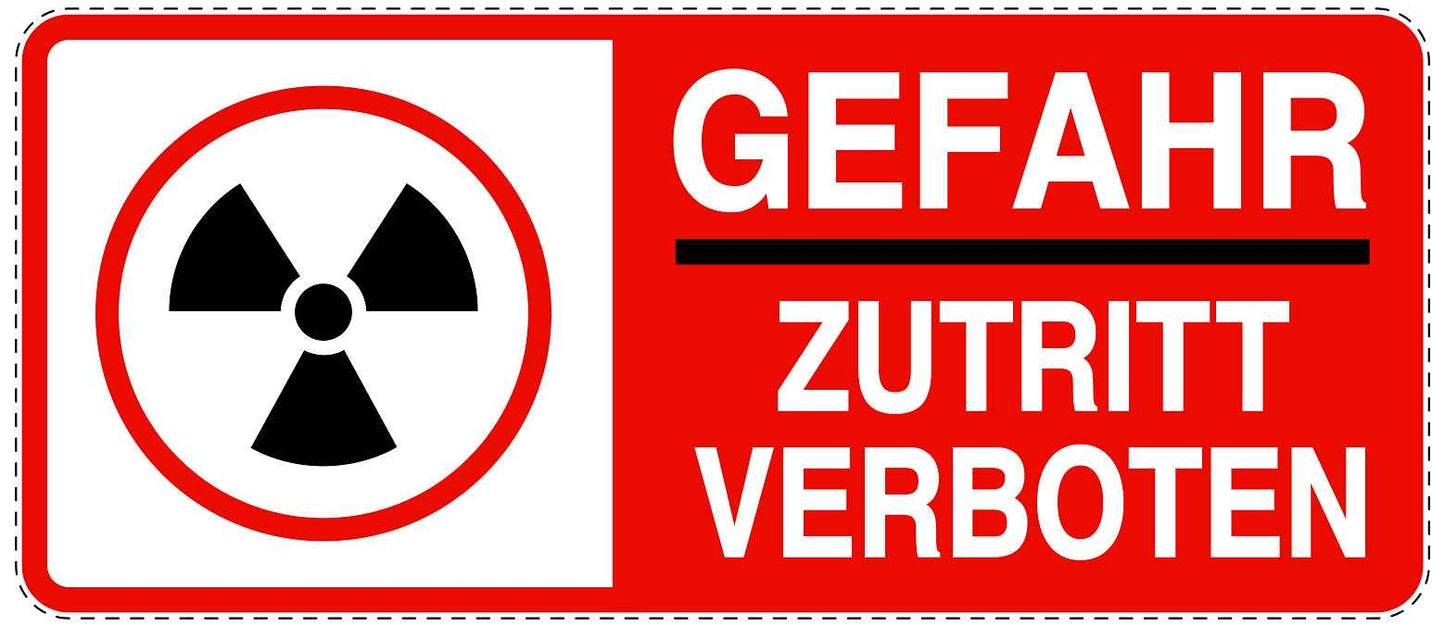 Betreten verboten - Video überwacht "Gefahr Zutritt verboten" 10-40 cm LO-RESTRICT-1190