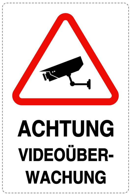 Betreten verboten - Video überwacht "Achtung Videoüberwachung" 10-40 cm LO-RESTRICT-2260