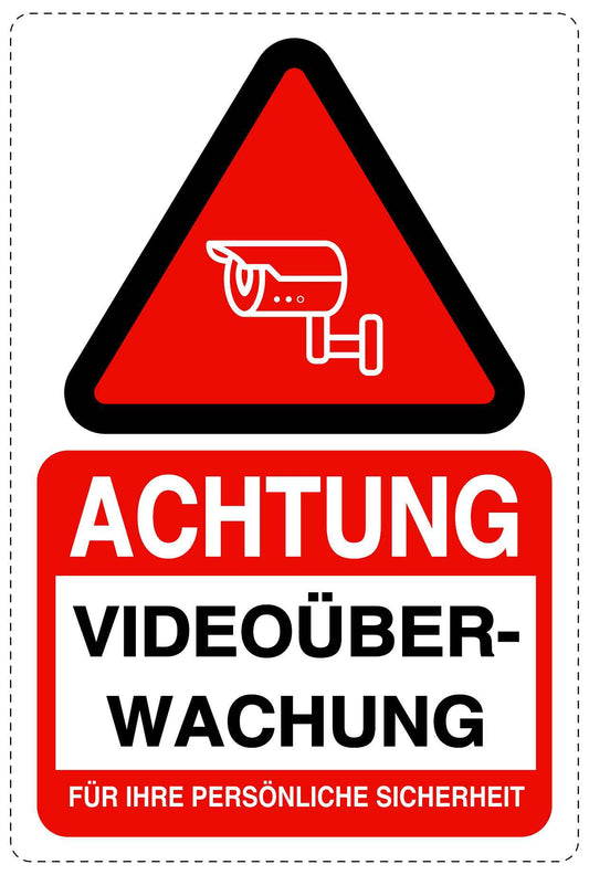 Betreten verboten - Video überwacht "Achtung Videoüberwachung" 10-40 cm LO-RESTRICT-2280