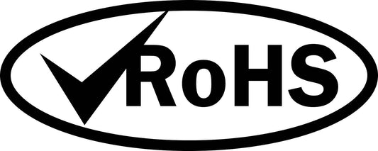 100x Elektrogeräte-Kennzeichen Rohs 10-200 mm  LO-ROHS-10700-0