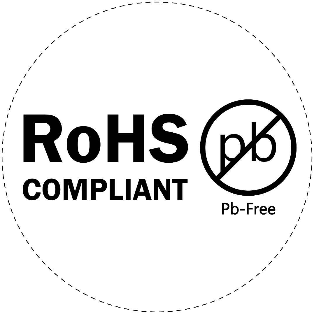 100x Elektrogeräte-Kennzeichen Rohs 10-200 mm  LO-ROHS-11200-0
