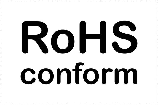 100x Elektrogeräte-Kennzeichen Rohs 10-200 mm  LO-ROHS-20200-0