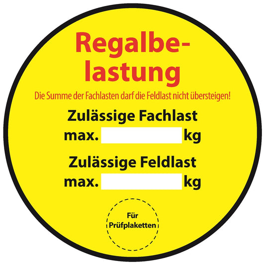 Regalbelastung Aufkleber "Regalbelastung" 10-40 cm LO-REGALBELASTUNG2070-3