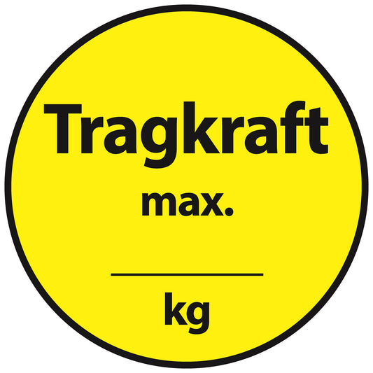 Regalbelastung Aufkleber "Tragkraft max. ______ kg" 10-40 cm LO-REGALBELASTUNG2080-3
