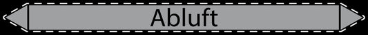 10x Rohrleitungskennzeichnung "Abluft" Luft LO-Rohrleitung-30100