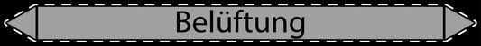 10x Rohrleitungskennzeichnung "Belüftung" Luft LO-Rohrleitung-30700