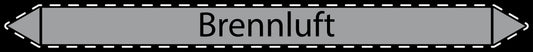10x Rohrleitungskennzeichnung "Brennluft" Luft LO-Rohrleitung-31000