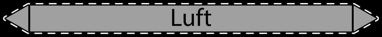 10x Rohrleitungskennzeichnung "Luft" Luft LO-Rohrleitung-32100