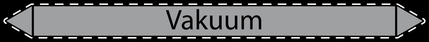 10x Rohrleitungskennzeichnung "Vakuum" Luft LO-Rohrleitung-32600