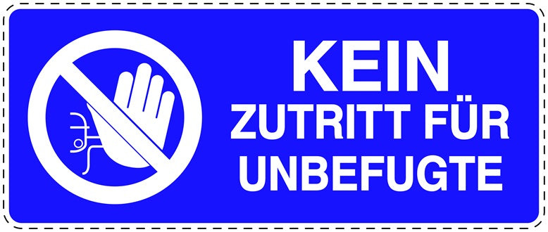 Zutritt verboten Aufkleber "Kein Zutritt für Unbefugte" LO-SI5040-54