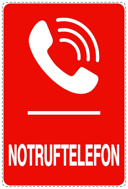 Notfall Aufkleber "Notfalltelefon" 10-40 cm  LO-SIE-4090-14