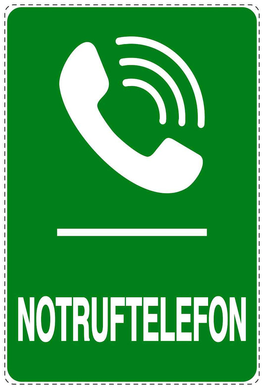 Notfall Aufkleber "Notfalltelefon" 10-40 cm  LO-SIE-4090-54