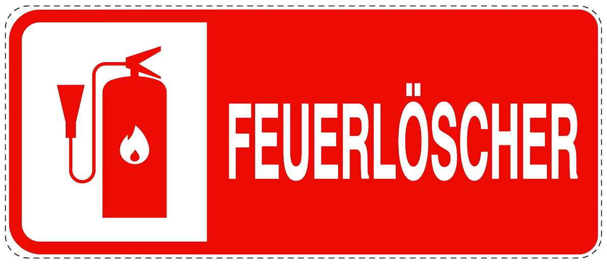 Feuerlöscher Aufkleber "Feuerlöscher" 10-60 cm LO-SIF-1640-14