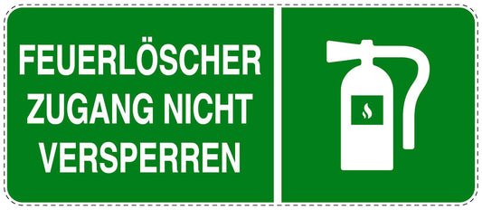 Feuer- Rettungsaufkleber "Feuerlöscher Zugang nicht versperren" 10-60 cm LO-SIF-1670-54