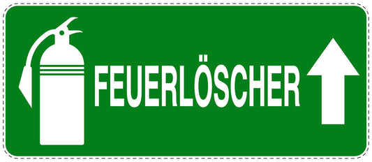 Feuer- Rettungsaufkleber "Feuerlöscher in Pfeilrichtung" 10-60 cm LO-SIF-1700-54