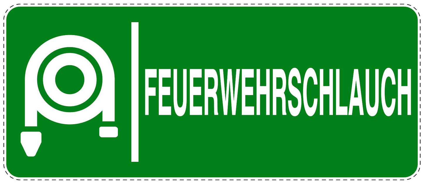 Feuer- Rettungsaufkleber "Feuerwehrschlauch" 10-60 cm LO-SIF-1730-54