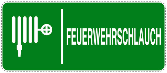 Feuer- Rettungsaufkleber "Feuerwehrschlauch" 10-60 cm LO-SIF-1810-54