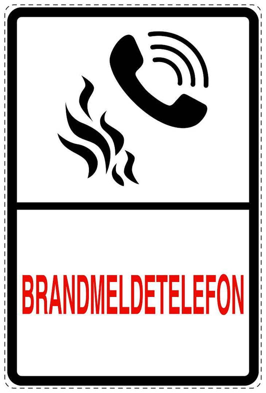 Feuer- Rettungsaufkleber "Brandmeldetelefon" 10-40 cm LO-SIF-2000-0