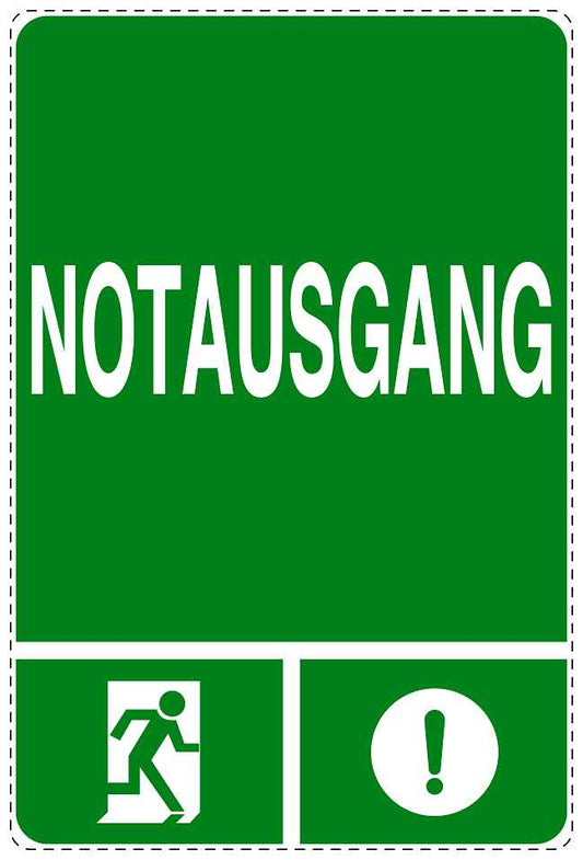 Feuer- Rettungsaufkleber "Notausgang" 10-40 cm LO-SIF-2320-54