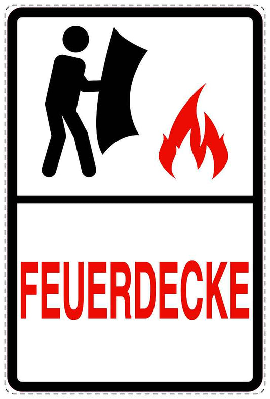 Feuer- Rettungsaufkleber "Feuerdecke" 10-40 cm LO-SIF-2540-0