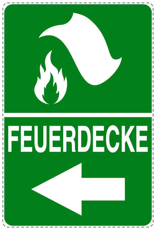 Feuer- Rettungsaufkleber "Feuerdecke links" 10-40 cm LO-SIF-2560-54