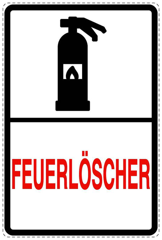 Feuer- Rettungsaufkleber "Feuerlöscher" 10-40 cm LO-SIF-2610-0