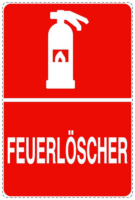 Feuerlöscher Aufkleber "Feuerlöscher" 10-40 cm LO-SIF-2610-14