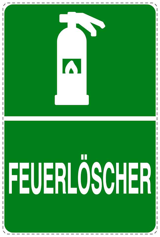 Feuer- Rettungsaufkleber "Feuerlöscher" 10-40 cm LO-SIF-2610-54