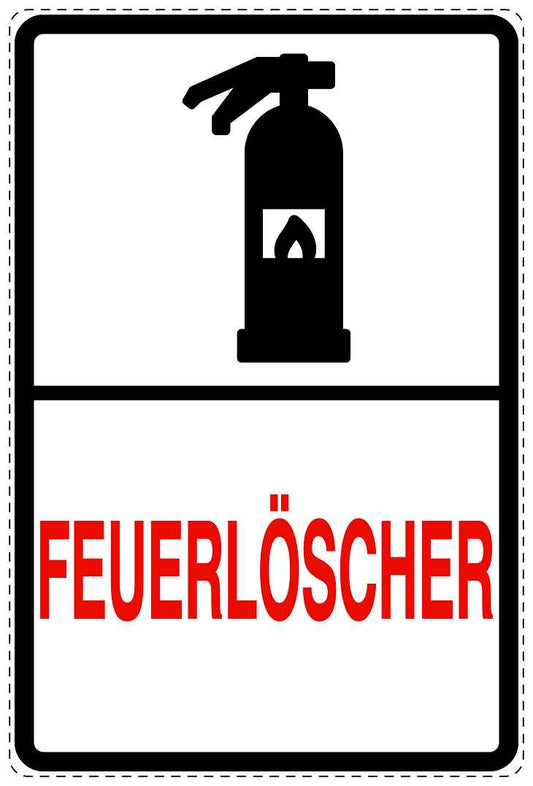 Feuer- Rettungsaufkleber "Feuerlöscher" 10-40 cm LO-SIF-2620-0