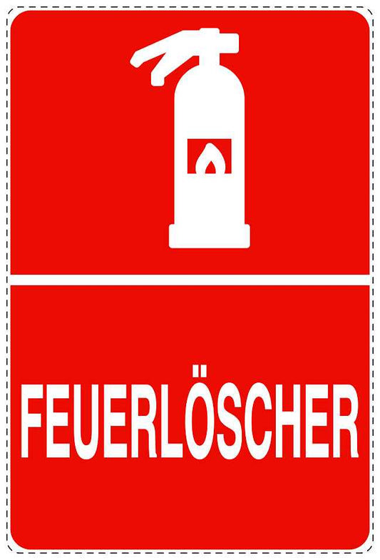 Feuerlöscher Aufkleber "Feuerlöscher" 10-40 cm LO-SIF-2620-14