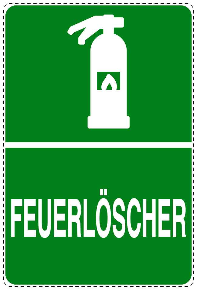 Feuer- Rettungsaufkleber "Feuerlöscher" 10-40 cm LO-SIF-2620-54