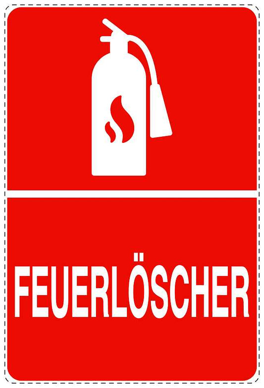Feuerlöscher Aufkleber "Feuerlöscher" 10-40 cm LO-SIF-2630-14