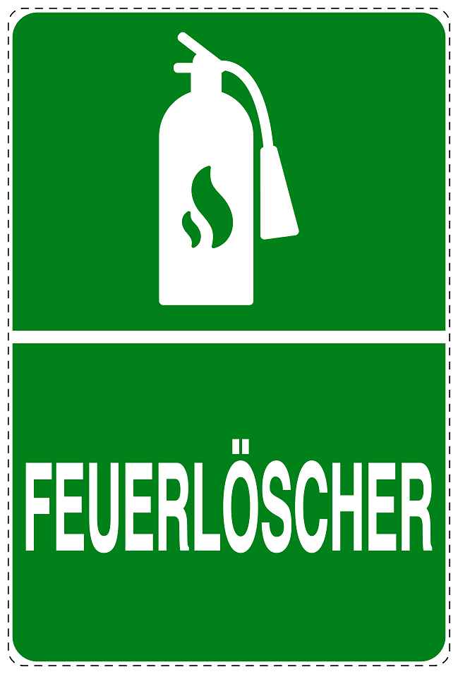 Feuer- Rettungsaufkleber "Feuerlöscher" 10-40 cm LO-SIF-2630-54