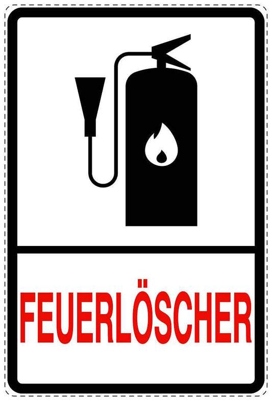 Feuer- Rettungsaufkleber "Feuerlöscher" 10-40 cm LO-SIF-2640-0