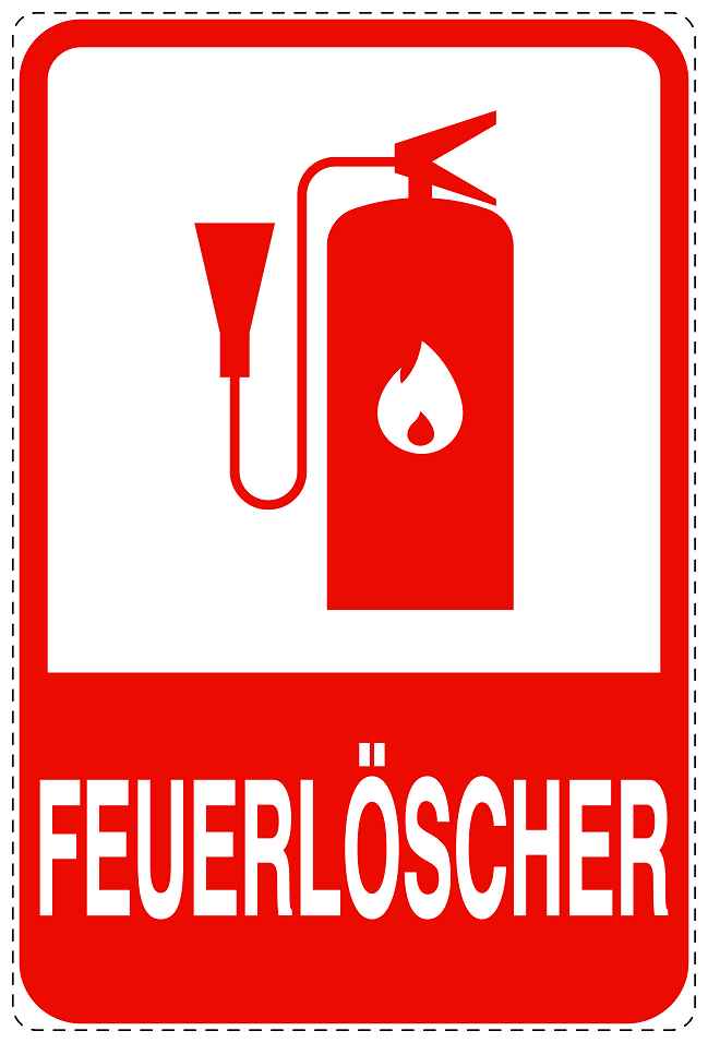 Feuerlöscher Aufkleber "Feuerlöscher" 10-40 cm LO-SIF-2640-14