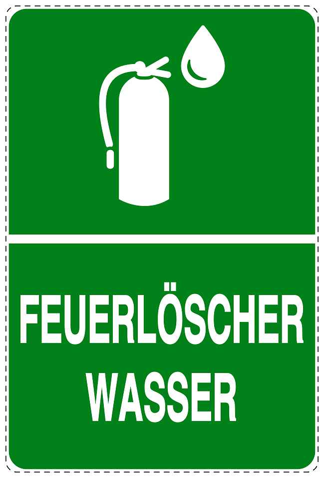 Feuer- Rettungsaufkleber "Feuerlöscher Wasser" 10-40 cm LO-SIF-2650-54