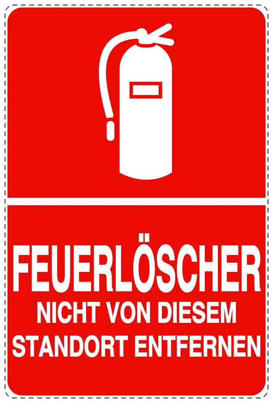 Feuerlöscher Aufkleber "Feuerlöscher nicht entfernen" 10-40 cm LO-SIF-2660-14
