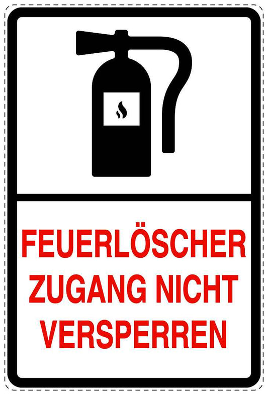 Feuer- Rettungsaufkleber "Feuerlöscher nicht versperren" 10-40 cm LO-SIF-2670-0