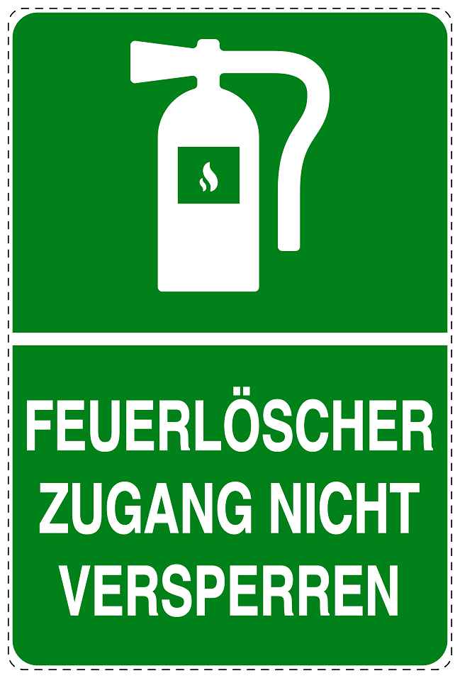 Feuer- Rettungsaufkleber "Feuerlöscher nicht versperren" 10-40 cm LO-SIF-2670-54