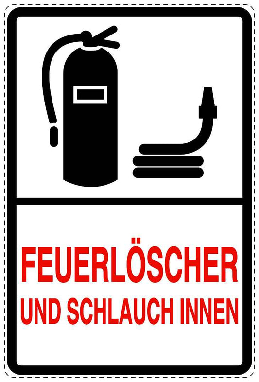Feuer- Rettungsaufkleber "Feuerwehrschlauch und Schlauch" 10-40 cm LO-SIF-2720-0