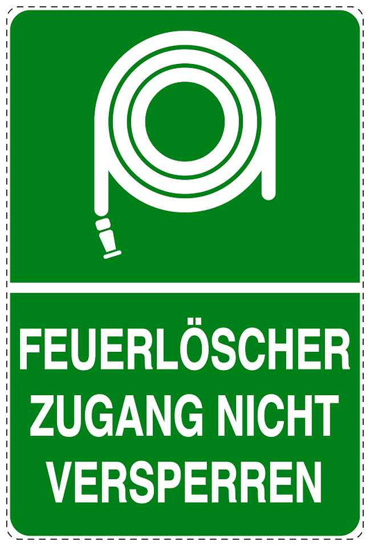 Feuer- Rettungsaufkleber "Feuerlöscher nicht versperren" 10-40 cm LO-SIF-2740-54