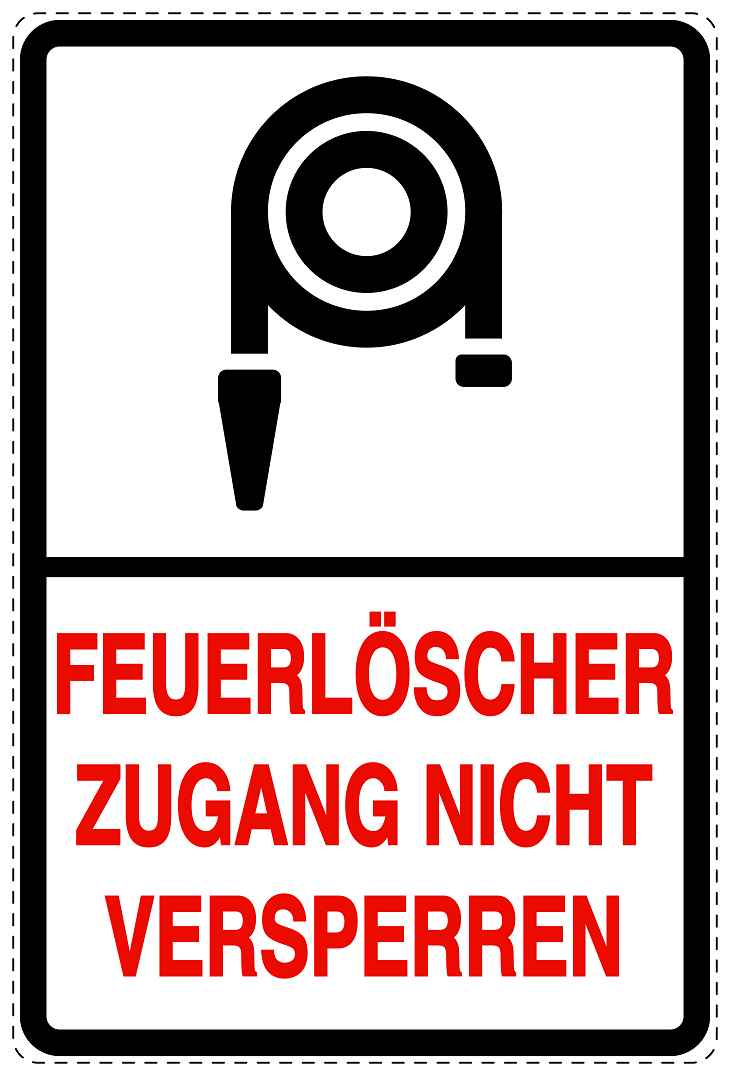 Feuer- Rettungsaufkleber "Feuerlöscher nicht versperren" 10-40 cm LO-SIF-2750-0